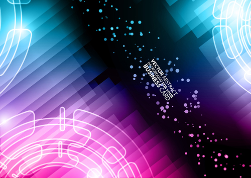 Abstract background with colorful Halation vector set 05