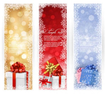 Vector christmas gift banners graphics Vector christmas gift banners graphics