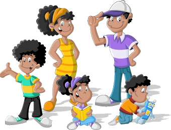 Funny cartoon people illustration 03