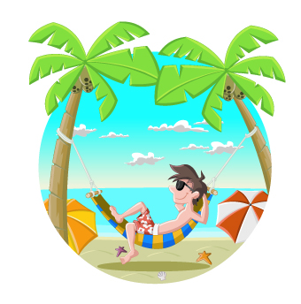 Funny cartoon people illustration 04