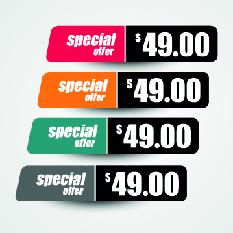price sticker design vector 01