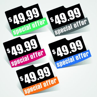 price sticker design vector 02