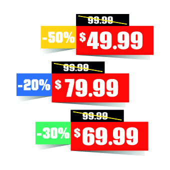 price sticker design vector 03