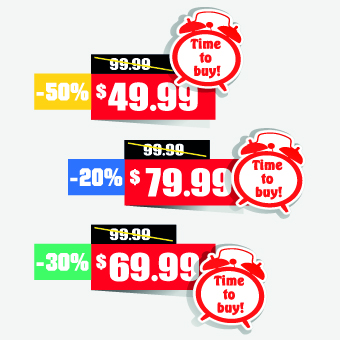 price sticker design vector 05