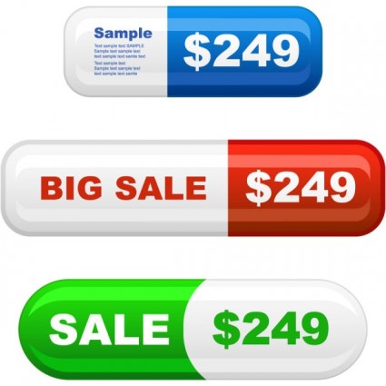 Shiny commodity prices button web vector Shiny commodity prices button web vector