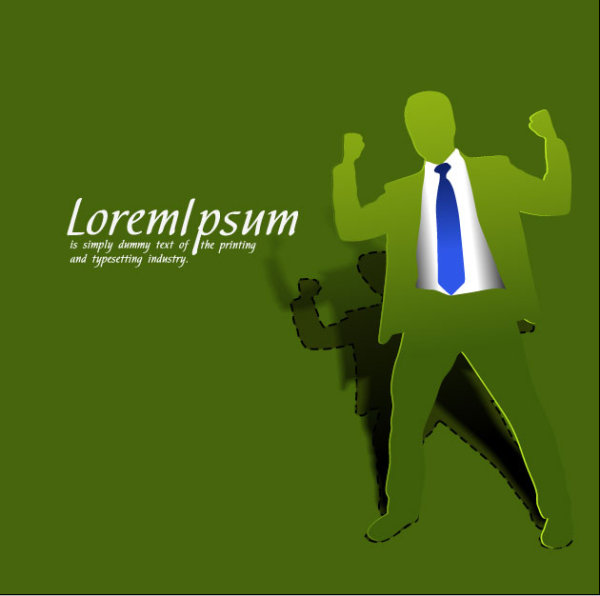 Origami personage Template 02 Vector