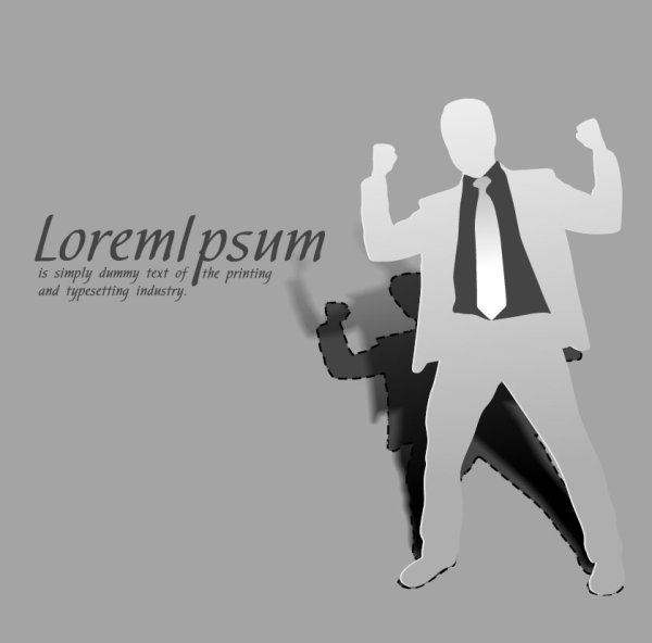 Origami personage Template 05 Vector