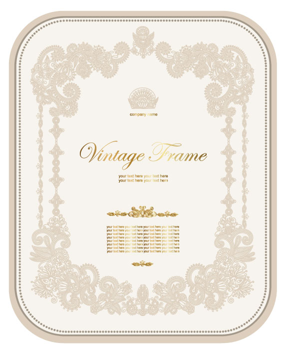 European style Decorative pattern  Certificate Template vector 02