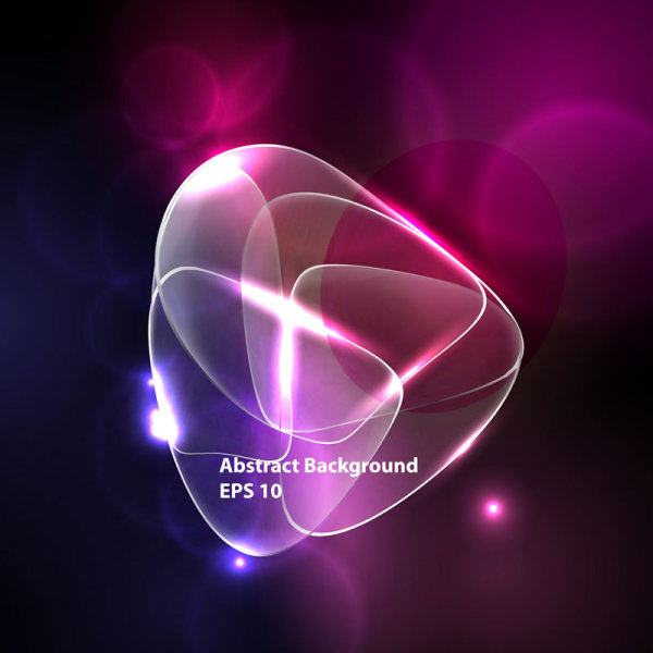 Ornate neon light elements vector background 04