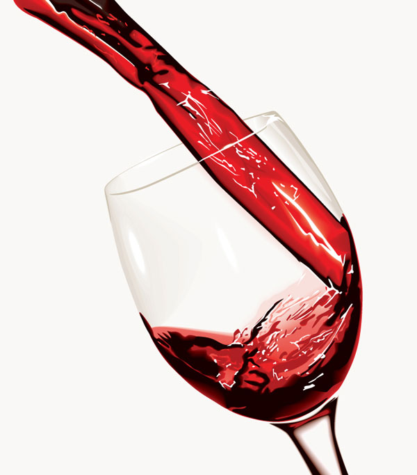Pour the wine instant