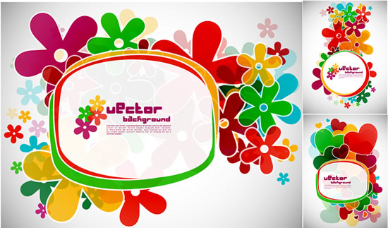 flower frames vector