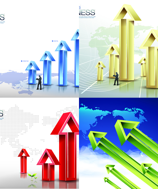 Arrow information financial Poster design elements