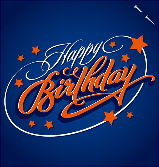 Happy Birthday text creative design vector