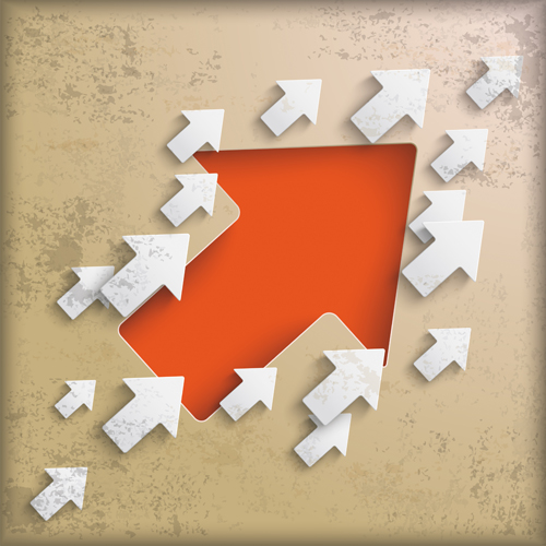 3D arrow business template background 01