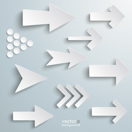 3D arrow business template background 02