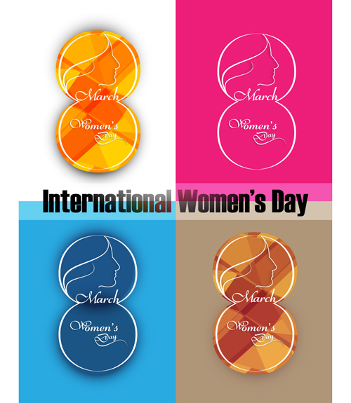 8 March international women day design vector graphics 03