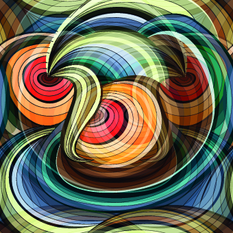 Abstract color patterns vector graphic 01