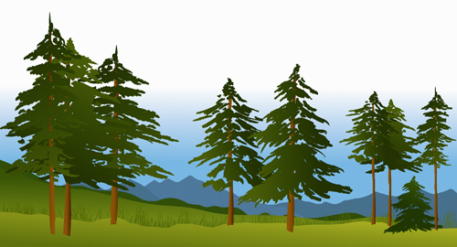 Beautiful fields landscapes vector set 15