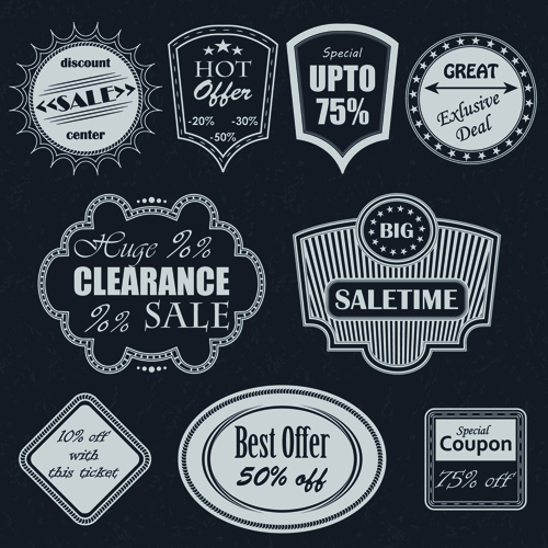labels big sale badges 