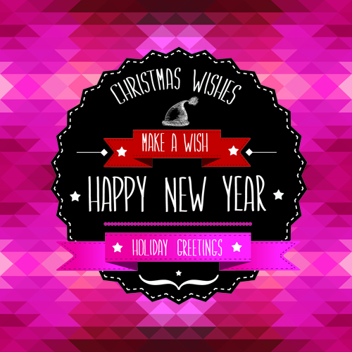 Christmas labels frame vector background 02
