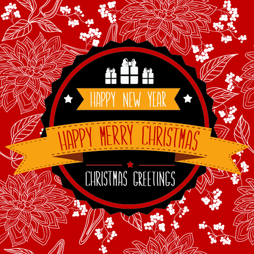 Christmas labels frame vector background 03