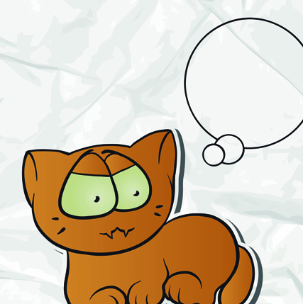 Set of funny Cartoon animals cloud to talk design vector 02