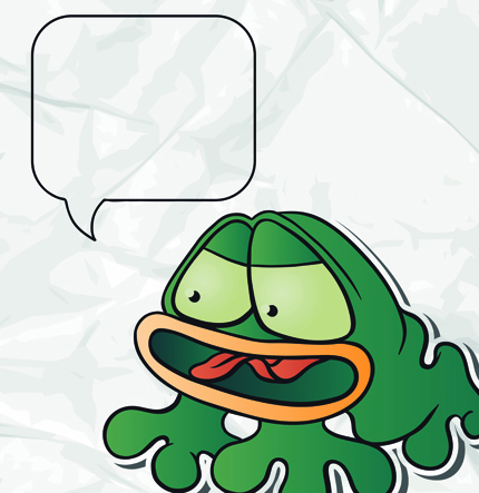 Set of funny Cartoon animals cloud to talk design vector 04
