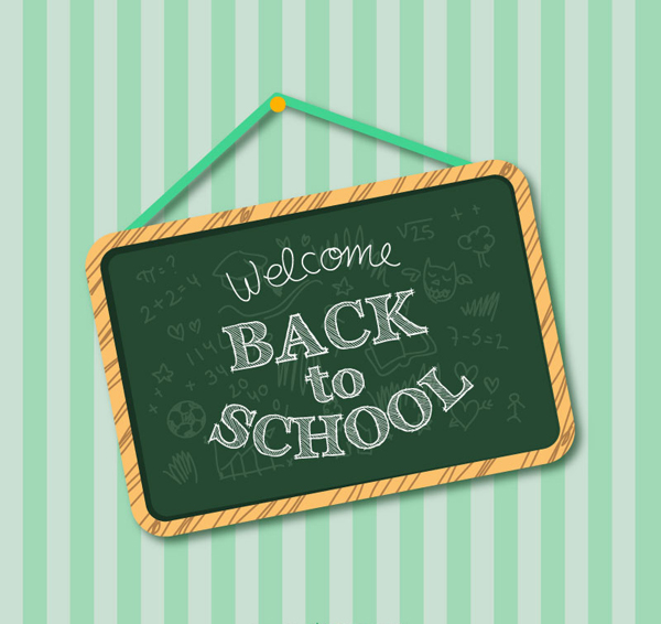 Chalkboard school vector background