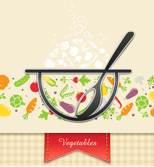 Cute restaurant menu cover vectors 01