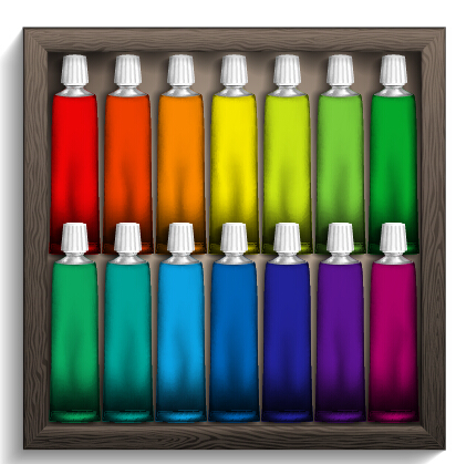 Different dyestuff paints vector material 03