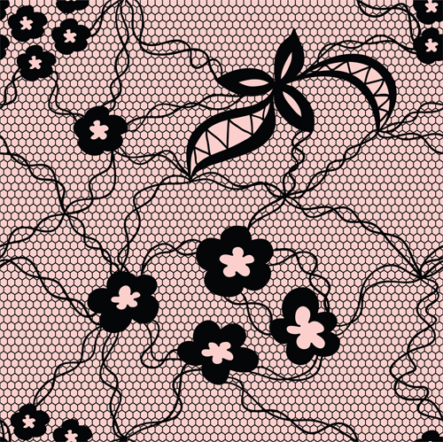 Exquisite lace pattern background 01