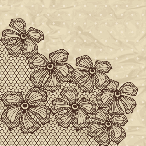 Exquisite lace pattern background 03