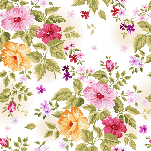 Beautiful Floral Patterns vector ser 01