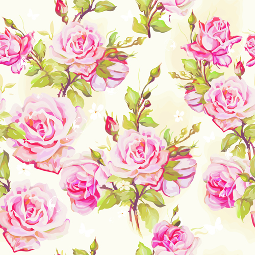 Beautiful Floral Patterns vector ser 03