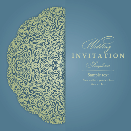 Floral Vintage backgrounds vector 05
