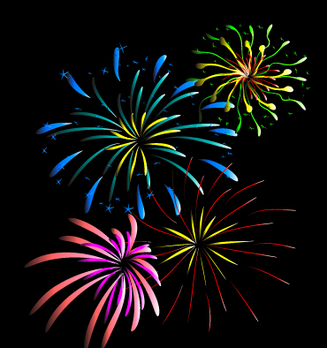 Holiday fireworks effect shiny background 01