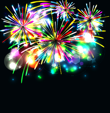 holiday Fireworks effect background 