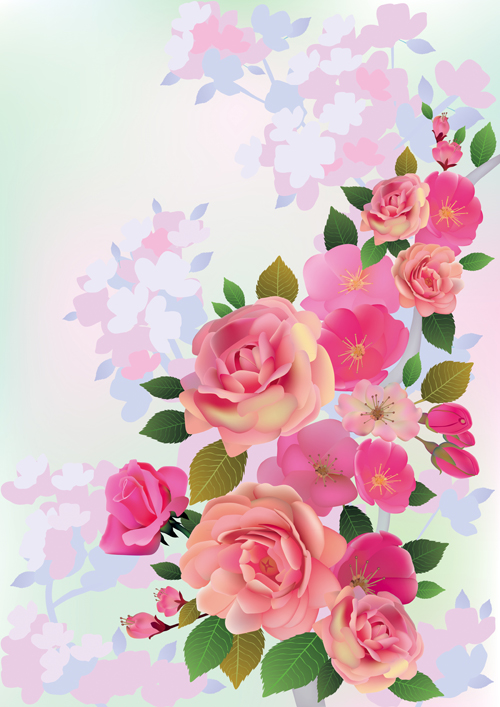 beautiful flower vector graphics 09 Huge collection of beautiful flower vector graphics 09