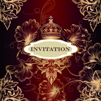 Delicate bow Invitation cards design vector 05