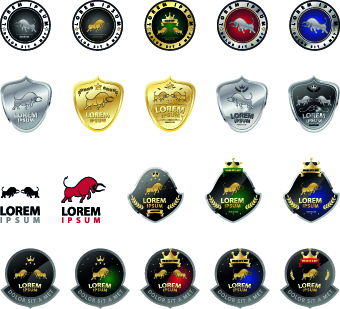 Luxury Bullfighting Badge vector