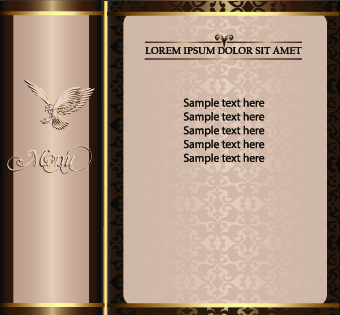 menu golden frame cover 
