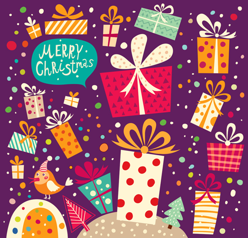 2014 Cute Cartoon Christmas elements vector 03