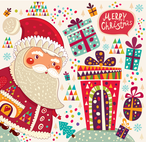 Christmas funny cats vector 05