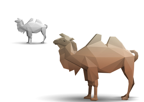 Different of Model origami animals vector set 04