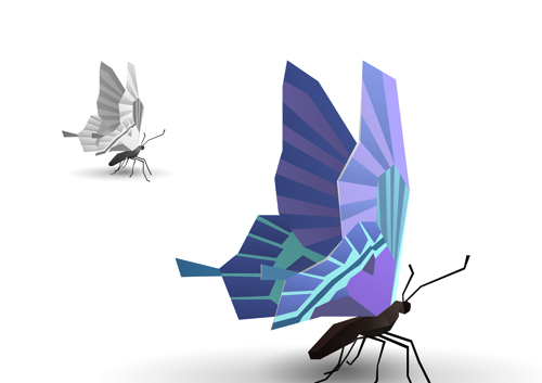 Different of Model origami animals vector set 05