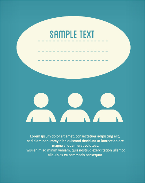 People vintage styles cover vector set 18
