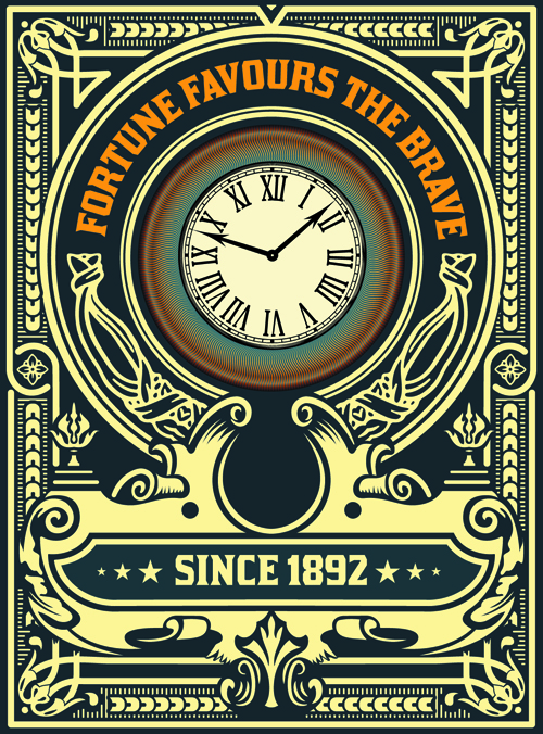 Retro pattern creative background art 04