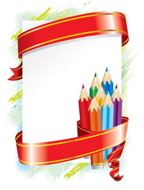 Different School supplies vector graphic set 05