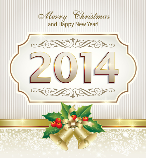 shiny new year frame background vector background 2014 