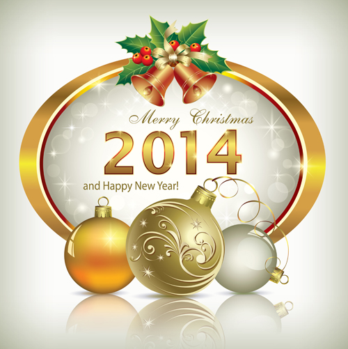 shiny new year frame background vector background 2014 